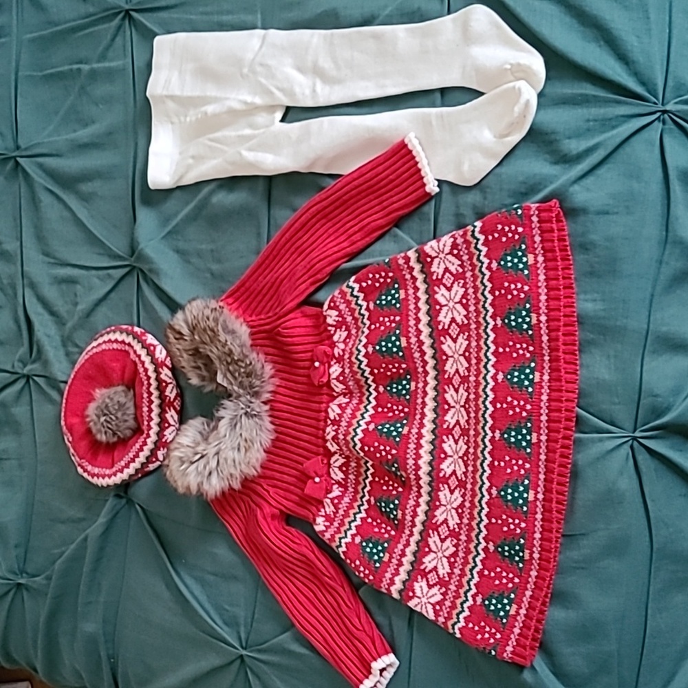 Christmas dress for girls, Brand - Tommy Bahama, Size - 18 months